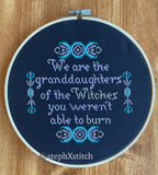 Granddaughters of Witches - Framed Cross-Stitch