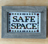 Safe Space LGBTQIA - Framed Cross-Stitch