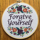 Forgive Yourself - Framed Cross-Stitch