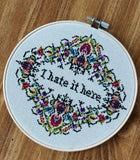 I Hate It Here - Framed Cross Stitch