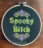 Spooky Bitch - Framed Cross Stitch