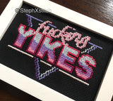 Fucking Yikes - Framed Cross-Stitch