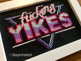 Fucking Yikes - Framed Cross-Stitch