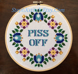 Piss Off - PDF Cross Stitch Pattern