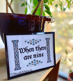 When There Are Nine Ruth Bader Ginsburg Quote - PDF Cross Stitch Pattern