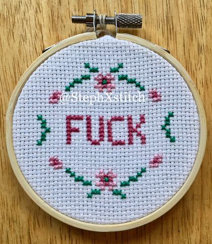 Tiny Fuck - PDF Cross Stitch Pattern