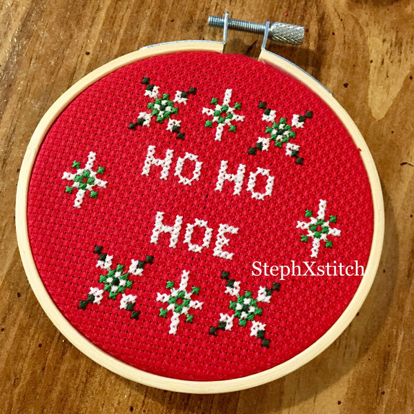 Ho Ho Hoe Funny Christmas - PDF Cross Stitch Pattern