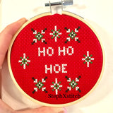 Ho Ho Hoe Funny Christmas - PDF Cross Stitch Pattern