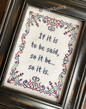 If It Is To Be Said... Succession PDF Pattern