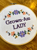 Grown-Ass LADY PDF Cross-Stitch Pattern