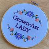 Grown-Ass LADY PDF Cross-Stitch Pattern
