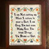 Joe Exotic Tiger King - Framed Cross-Stitch