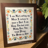 Joe Exotic Tiger King Cross-Stitch PDF Pattern