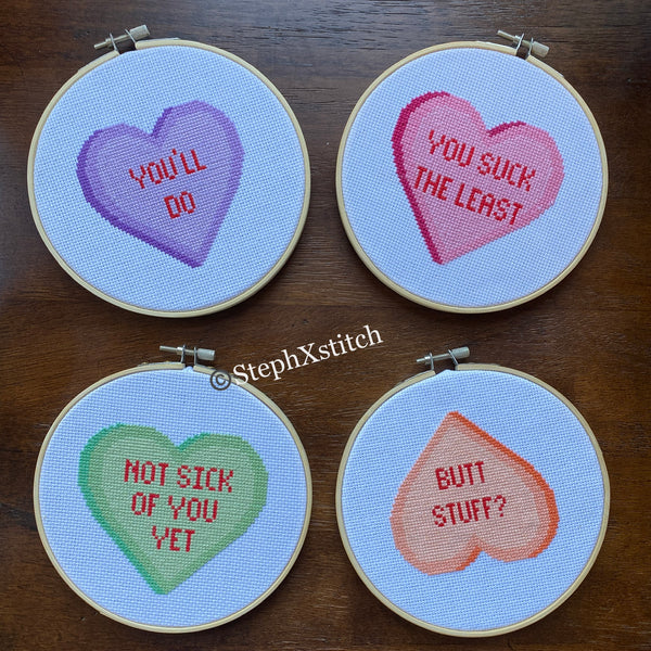 *Sale Bundle - 4 Snarky Valentine Hearts*