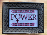 Female Power - Framed Cross Stitch