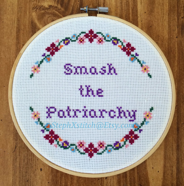 Smash The Patriarchy - PDF Cross Stitch Pattern