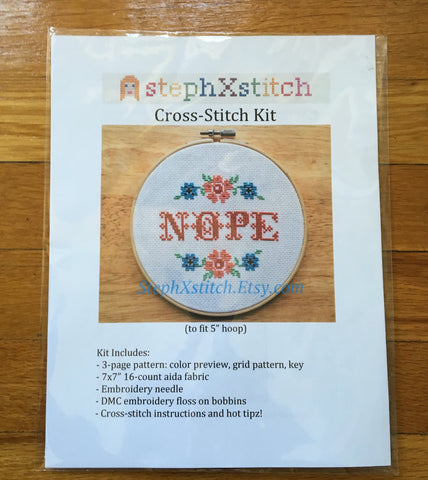 Nope - Cross Stitch Kit