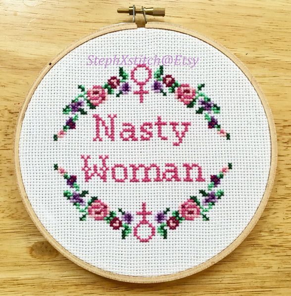 Nasty Woman - PDF Cross Stitch Pattern