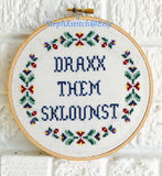 Draxx Them Sklounst -PDF Cross Stitch Pattern