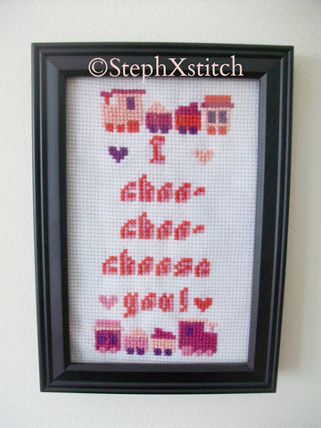 I Choo-Choo-Choose You - PDF Cross Stitch Pattern