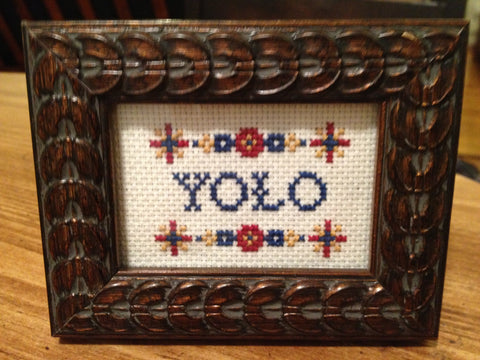 YOLO - PDF Cross Stitch Pattern