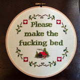 Please Make the Fucking Bed - PDF Cross Stitch Pattern