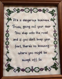 It's A Dangerous Business - PDF Cross Stitch Pattern