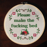 Please Make the Fucking Bed - PDF Cross Stitch Pattern