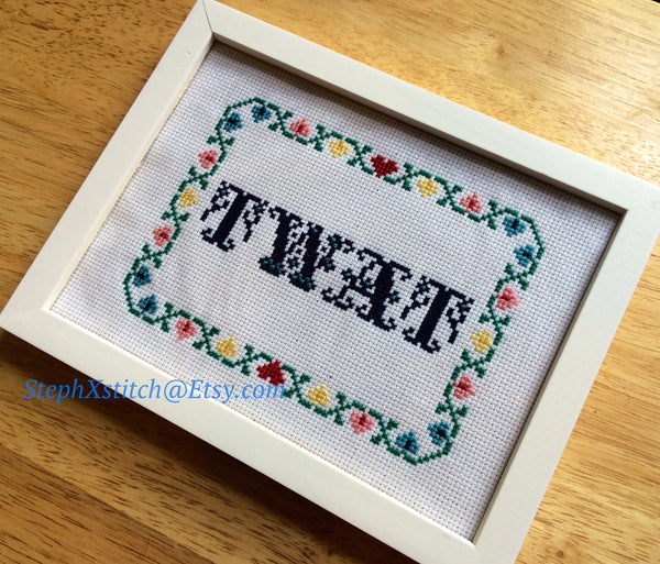 Twat - PDF Cross Stitch Pattern