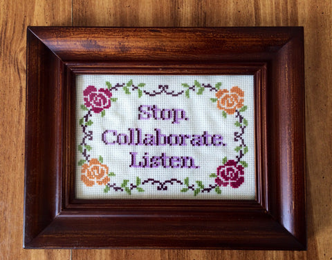 Vanilla Ice Stop Collaborate Listen - PDF Cross Stitch Pattern